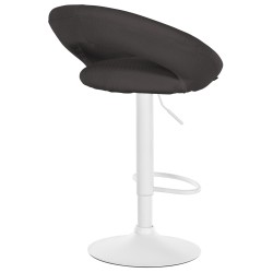 Juego de 2 taburetes de bar Olinda, tapizados en tela blanca