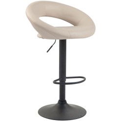 Juego de 2 taburetes de bar Olinda, piel sintética, negros