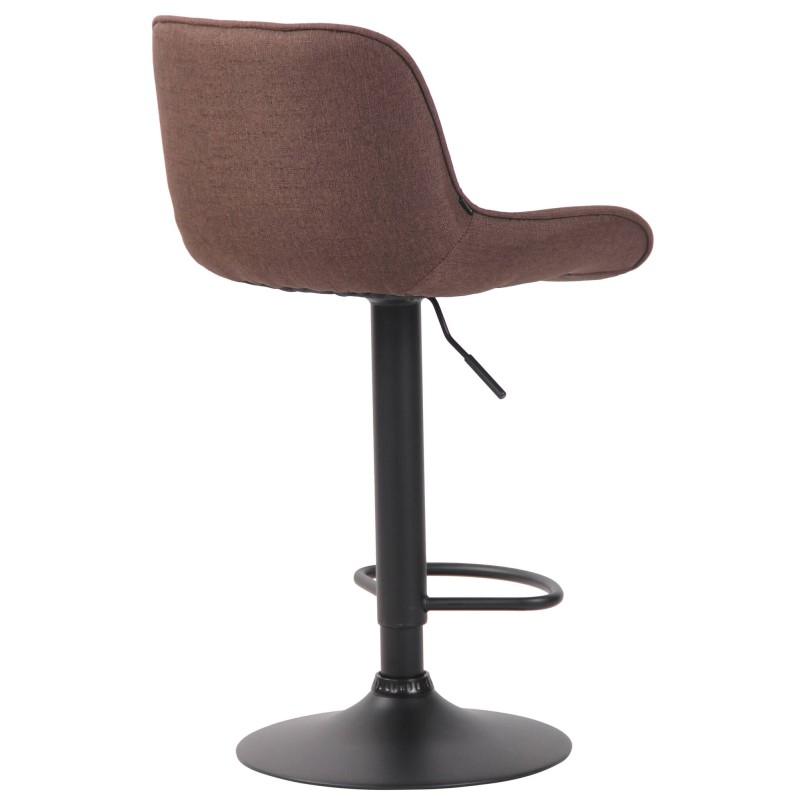 Juego de 2 taburetes de bar Lentini en tela negra