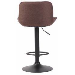 Juego de 2 taburetes de bar Lentini en tela negra