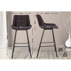 Taburete de bar Weston de piel sintética