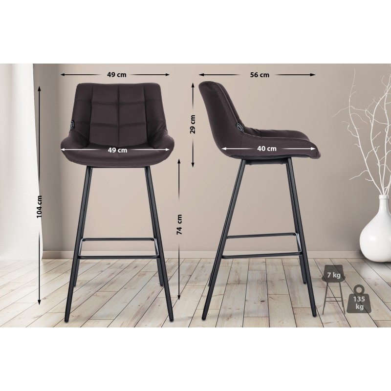 Taburete de bar Weston de piel sintética