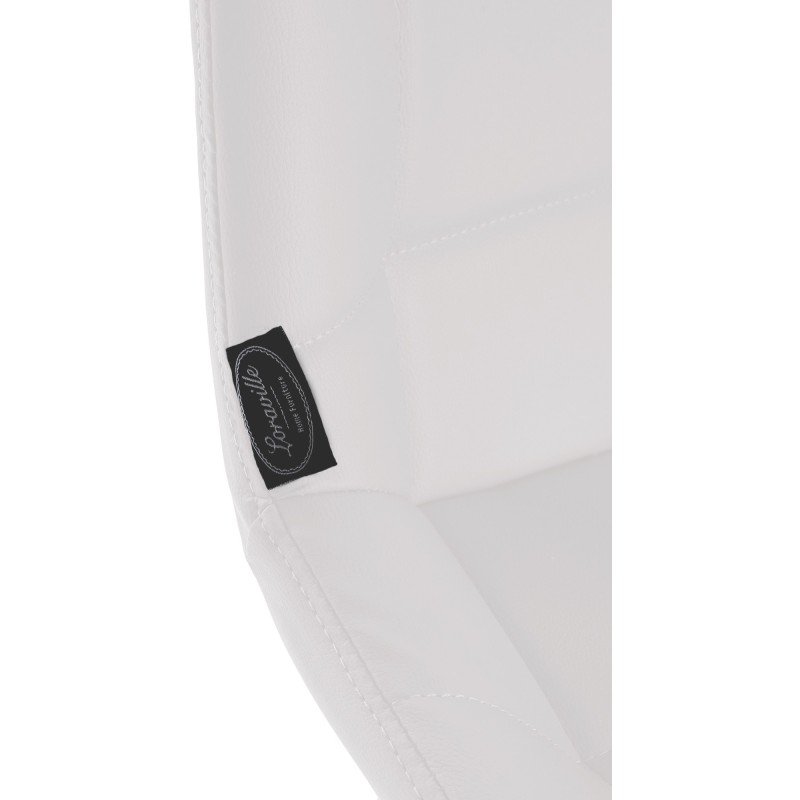 Taburete giratorio Weston en piel sintética