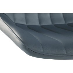 Taburete de bar Toni, piel sintética negra