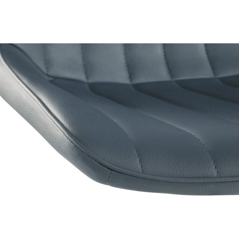 Taburete de bar Toni, piel sintética negra