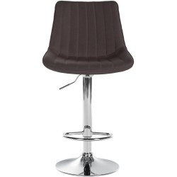Taburete de bar Toni, tapizado, cromado
