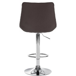 Taburete de bar Toni, tapizado, cromado
