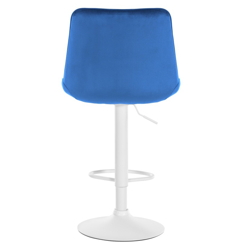 Taburete de bar Toni en terciopelo blanco
