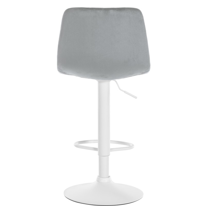 Taburete de bar Divo en terciopelo blanco
