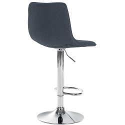 Taburete de bar Lex, tapizado, cromado