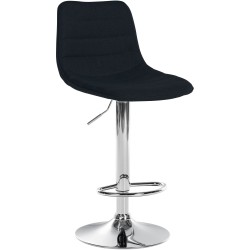 Taburete de bar Lex, tapizado, cromado