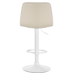 Taburete de bar Lex, imitación de cuero, blanco