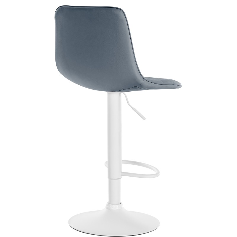 Taburete de bar Lex, imitación de cuero, blanco