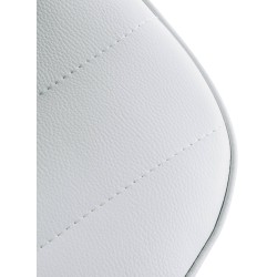 Taburete de bar Lex, imitación de cuero, blanco