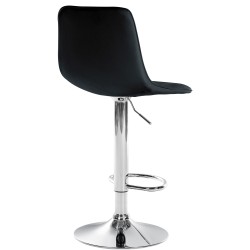 Taburete de bar Lex, imitación de cuero, cromado
