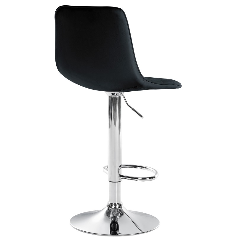 Taburete de bar Lex, imitación de cuero, cromado