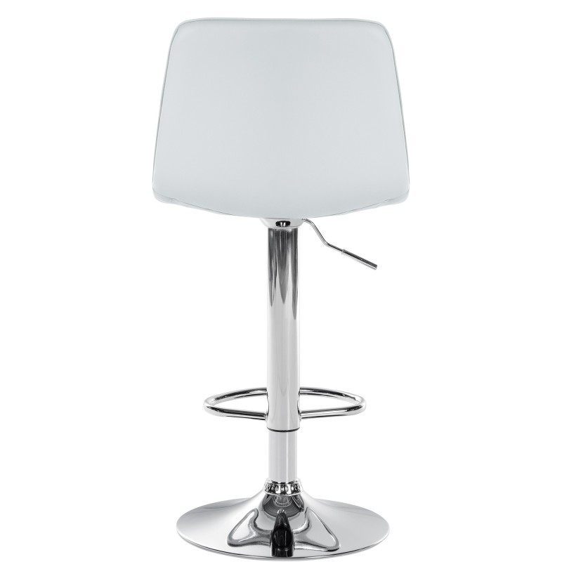 Taburete de bar Lex, imitación de cuero, cromado