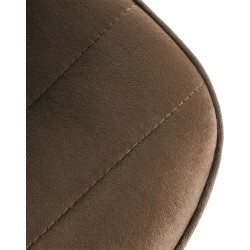 Taburete de bar Lex en terciopelo blanco