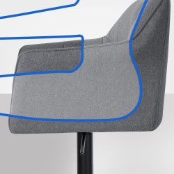 Taburete de bar Damaso B de fieltro