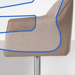 Taburete de bar Damaso E Felt