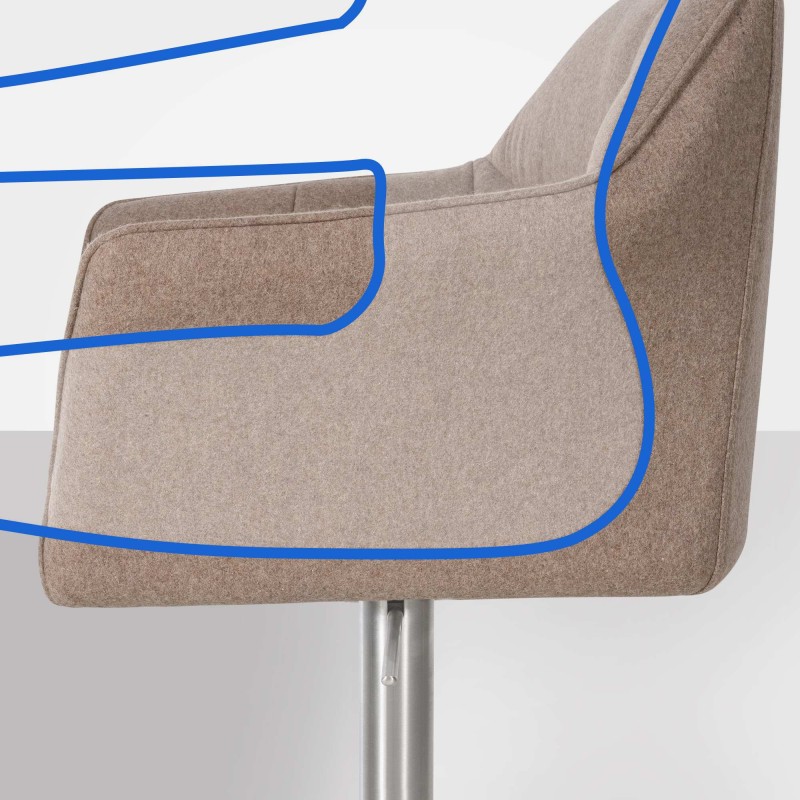 Taburete de bar Damaso E Felt