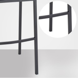 Taburete de bar Damaso B de fieltro con base de 4 patas