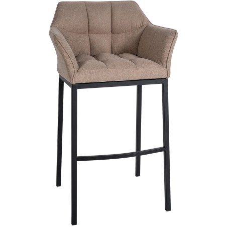 Taburete de bar Damaso B de fieltro con base de 4 patas