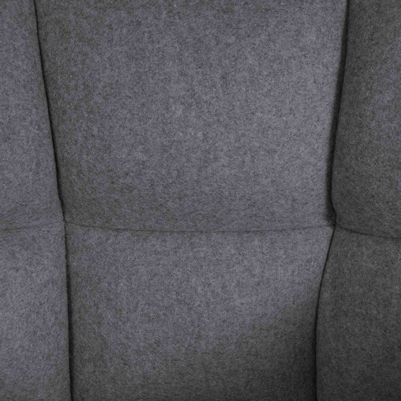 Taburete de bar Damaso E de fieltro con base de 4 patas