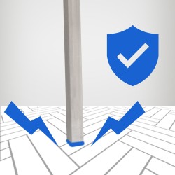 Taburete de bar Damaso E de fieltro con base de 4 patas