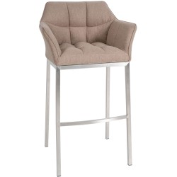 Taburete de bar Damaso E de fieltro con base de 4 patas