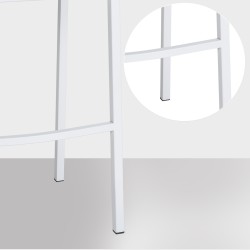 Taburete de bar Damaso W de fieltro con base de 4 patas