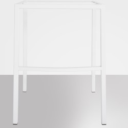 Taburete de bar Damaso W de fieltro con base de 4 patas