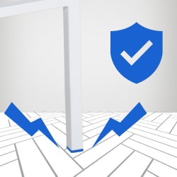 Taburete de bar Damaso W de fieltro con base de 4 patas