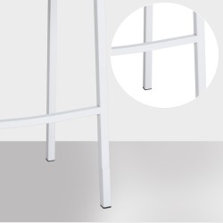 Taburete de bar Damaso W de terciopelo con base de 4 patas