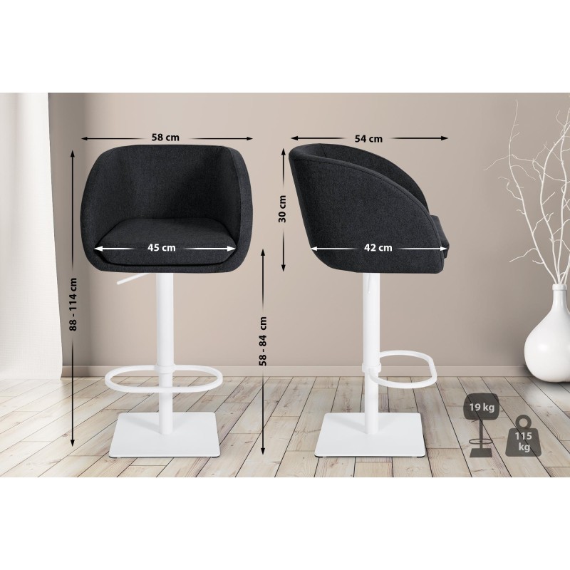 Taburete de bar de fieltro Gambo W