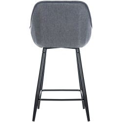 Juego de 2 taburetes de bar Gibson tapizados en tela