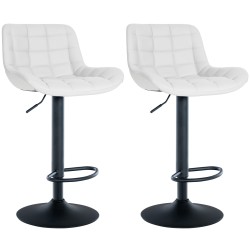 Juego de 2 taburetes de bar Tover en piel sintética