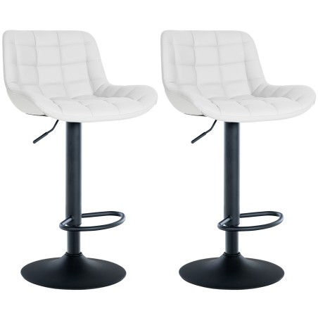Juego de 2 taburetes de bar Tover en piel sintética