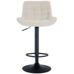 Juego de 2 taburetes de bar tapizados en tela Tover