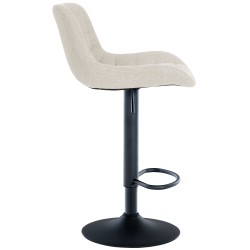Juego de 2 taburetes de bar tapizados en tela Tover