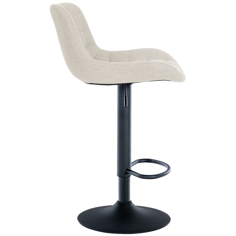 Juego de 2 taburetes de bar tapizados en tela Tover