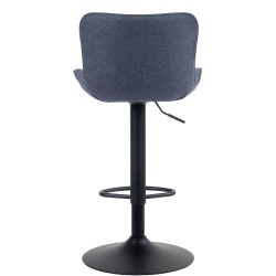 Juego de 2 taburetes de bar Emma tapizados en tela