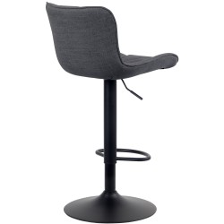 Juego de 2 taburetes de bar Linus tapizados en tela
