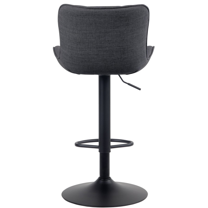 Juego de 2 taburetes de bar Linus tapizados en tela