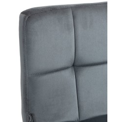 Taburete de bar peruano, terciopelo negro