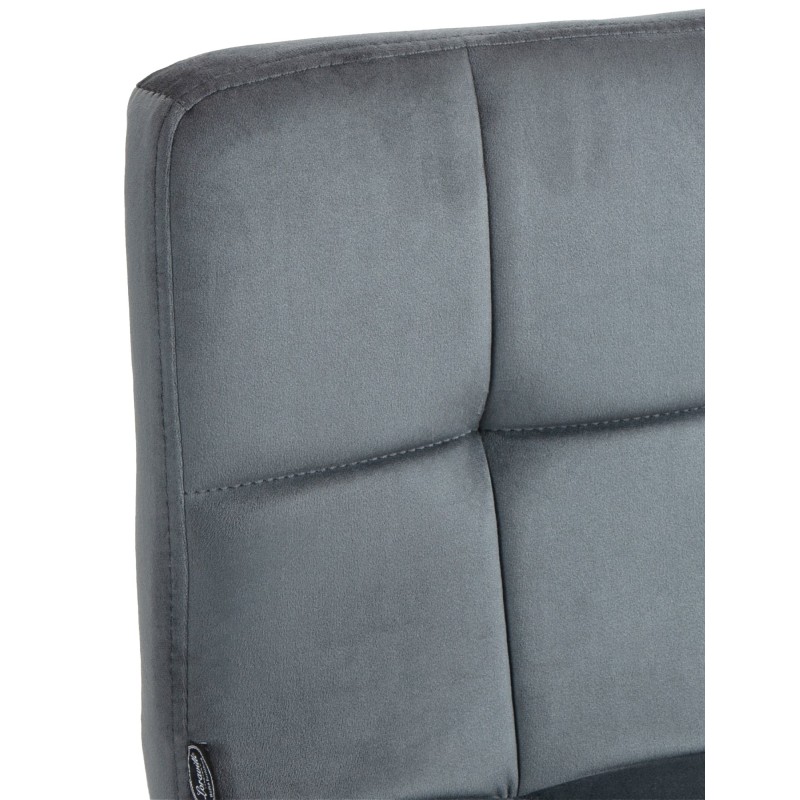 Taburete de bar peruano, terciopelo negro