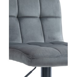 Taburete de bar peruano, terciopelo negro