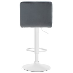 Taburete de bar de terciopelo blanco de Perú