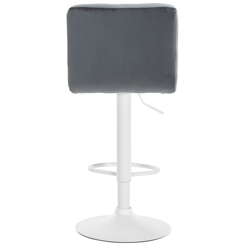 Taburete de bar de terciopelo blanco de Perú