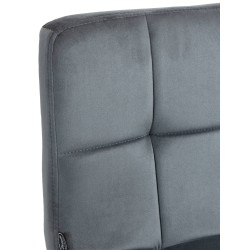 Taburete de bar de terciopelo blanco de Perú